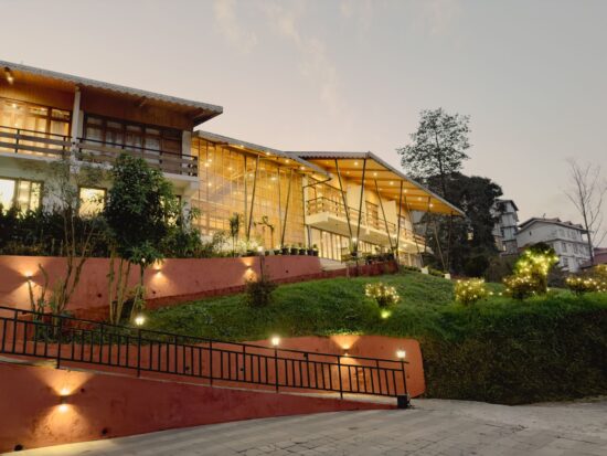 Kaya Gantavya Resort & Spa, resort lawn evening, Pelling, Sikkim